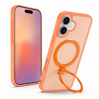 Shockproof MagSafe case for Apple iPhone 16 with rugged stand protection