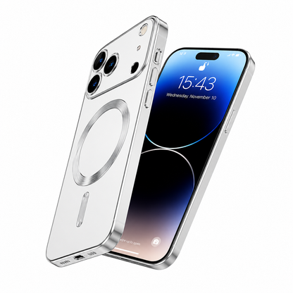 Premium Silver Electro Matt iPhone 17 Pro Max Protective Mobile Cover