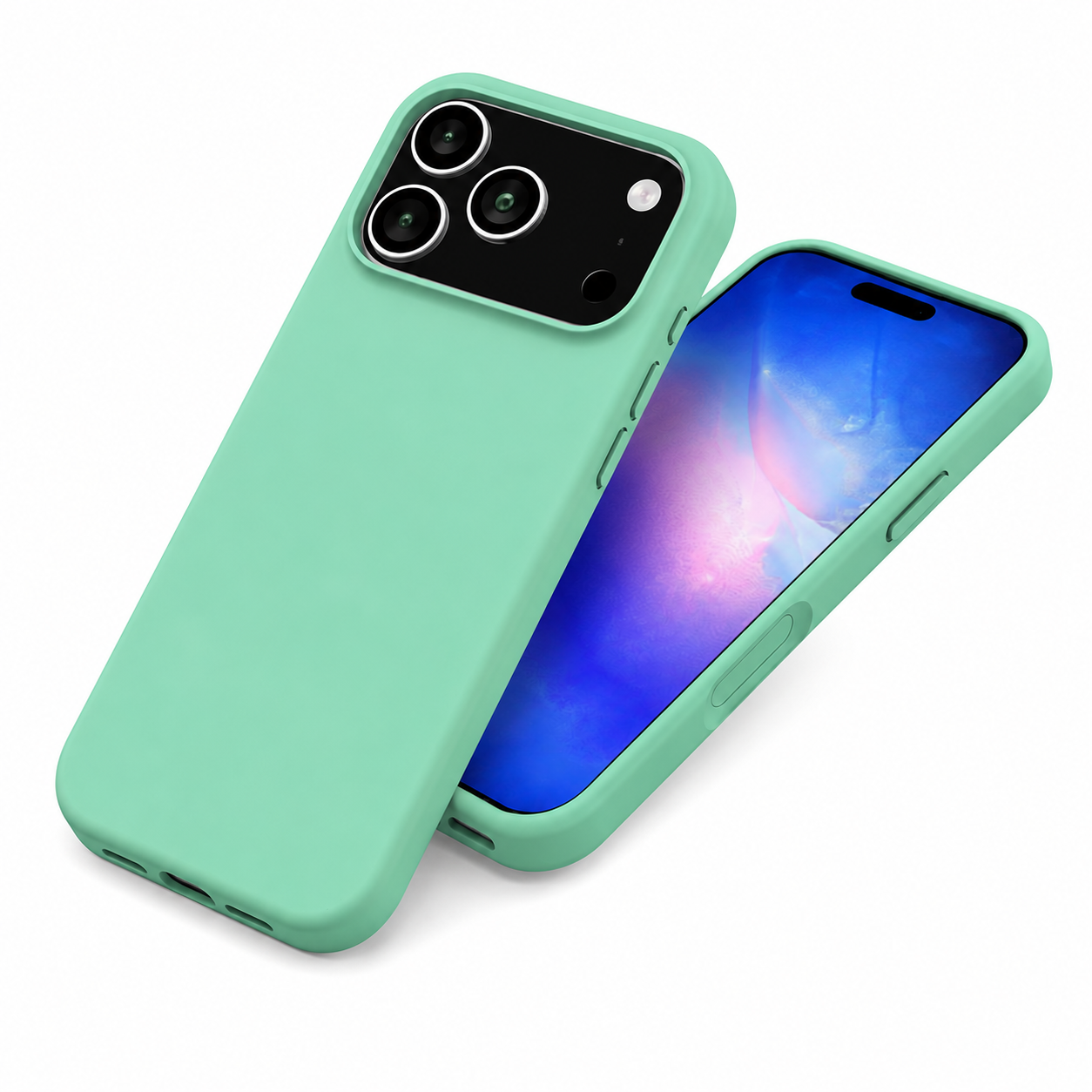 Premium Liquid Silicone for Apple iPhone 17 Pro Max Teal Shockproof Mobile Case Durable Protective Cover