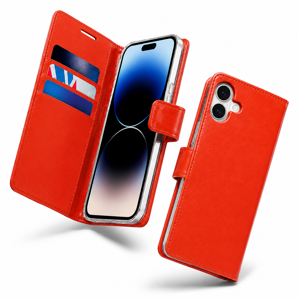 Apple iPhone 17 wine folio phone case with card slots