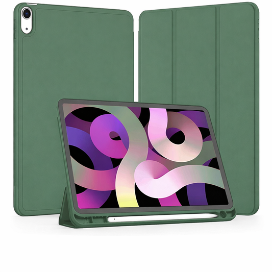 Slim Tablet Case – Midnight Green Case With Pencil Holder with Stand | Protective Case