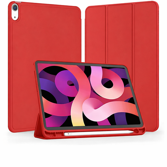 Slim Tablet Case – Red Case With Pencil Holder with Stand | Protective Case
