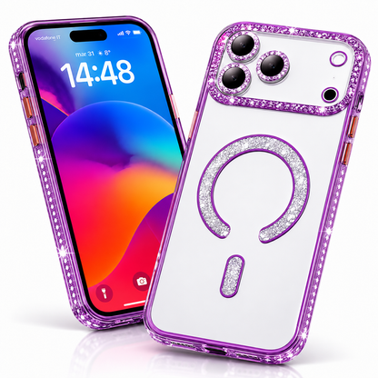 Premium Glitter Magnetic Case for Apple iPhone 17 Pro Max Protective Cover