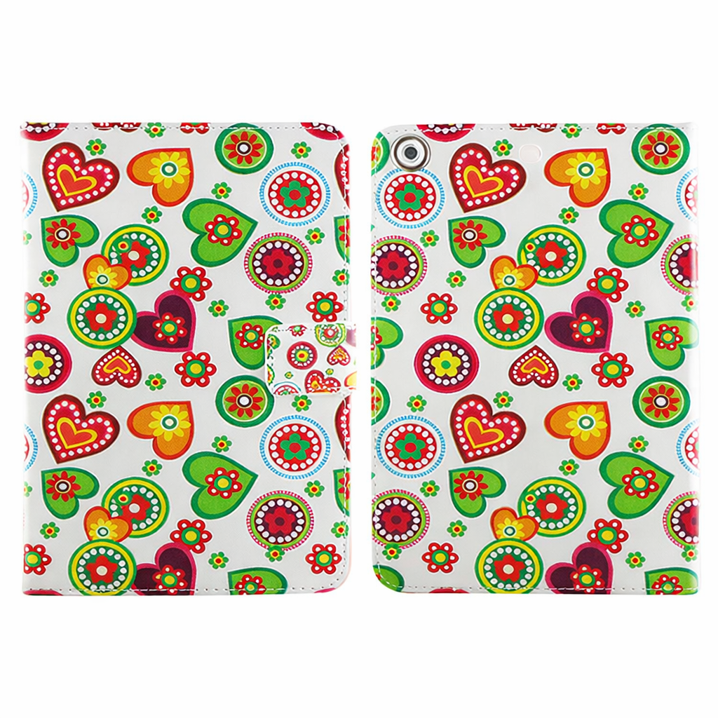 Notebook Design Tablet Case – Multi Hearts Notebook Design | Protective Case