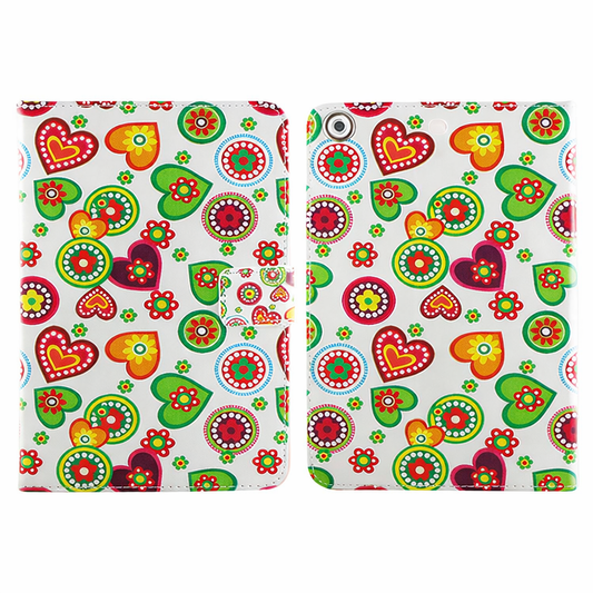Notebook Design Tablet Case – Multi Hearts Notebook Design | Protective Case