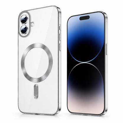 Shockproof iPhone 17 Mobile Cover with clear back and raised camera protection