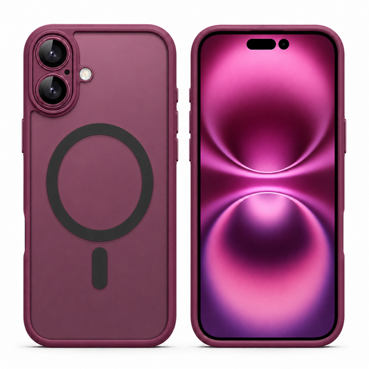 Wine MagSafe Case for Apple iPhone 17 with Frosted Matte Back