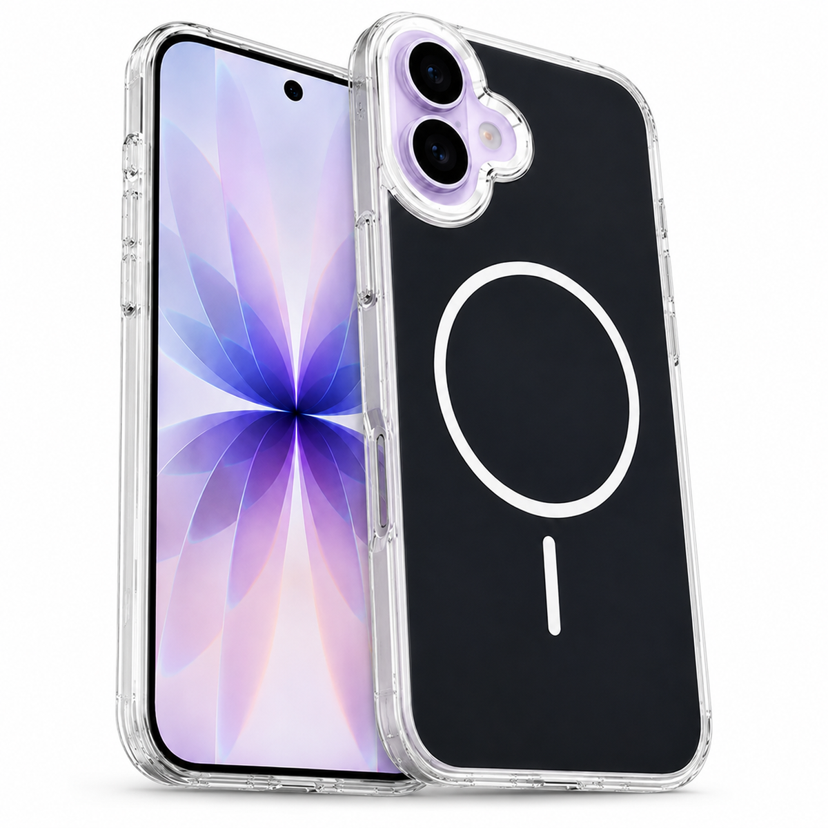 Apple iPhone 16 Crystal Shell Case, MagSafe Compatible Phone Cover, Drop Protection Mobile Case