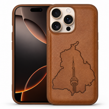 CN Crafted brown phone cover for Apple iPhone 12 and iPhone 12 Pro.