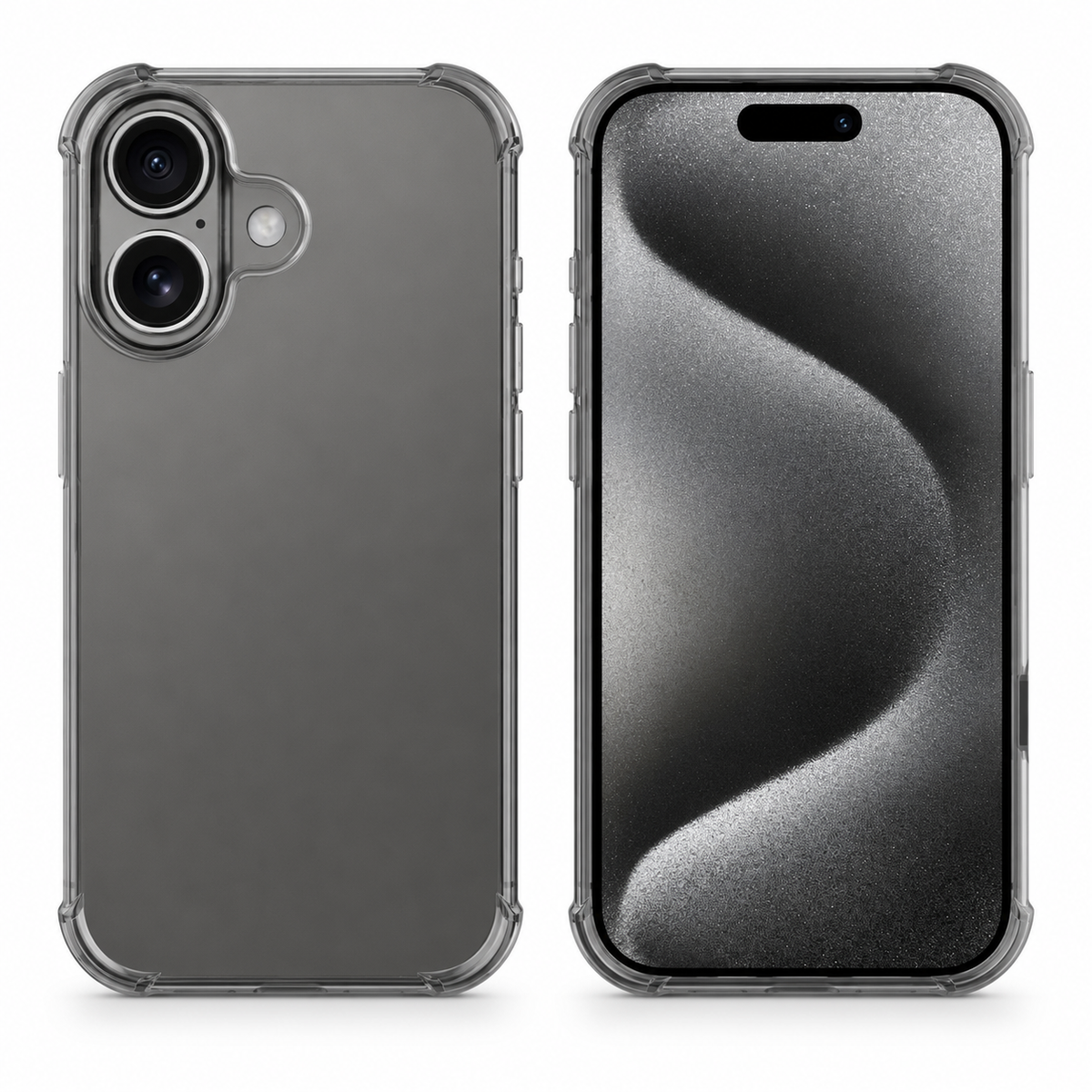 Smoke soft edge TPU protective case for Apple iPhone 16
