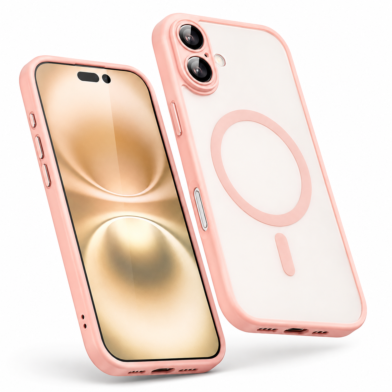 Apple iPhone 17 Protective Phone Case in Rose Gold with MagSafe Ring