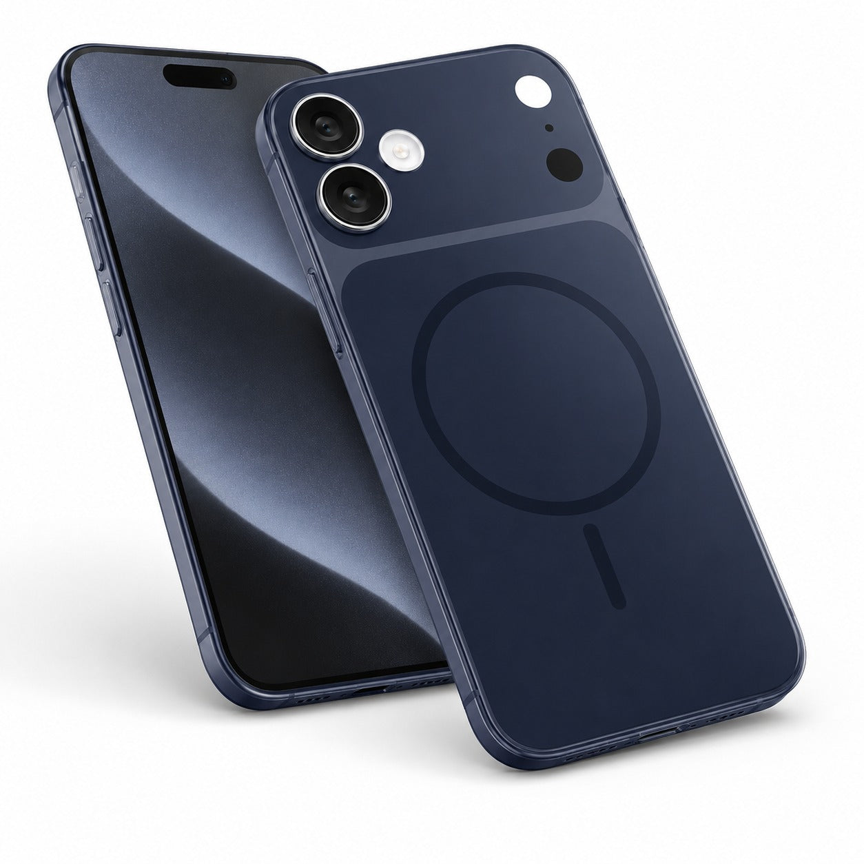 Premium Transparent Blue Phone Case, Military Grade Protective Cover, Anti Scratch iPhone 17 Case