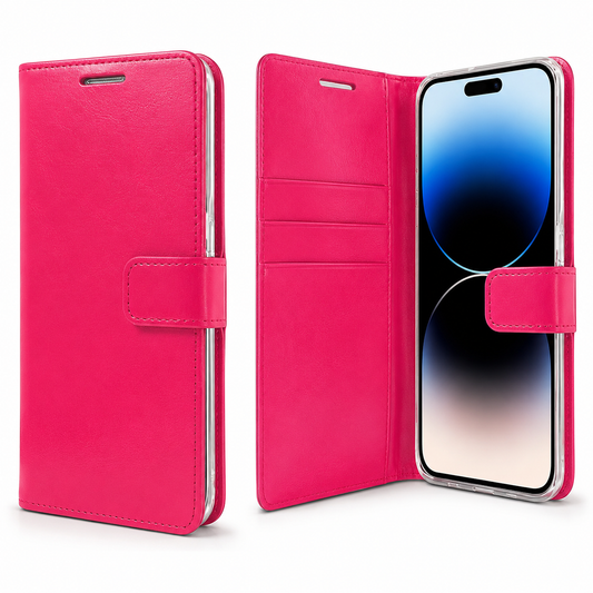 Hot pink Goospery BlueMoon diary wallet case for Apple iPhone 17