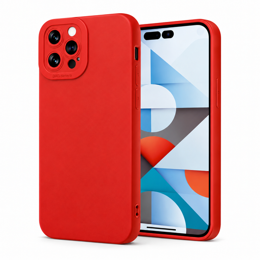 Matt Phone Case – Red Matt Slim Protective Cover