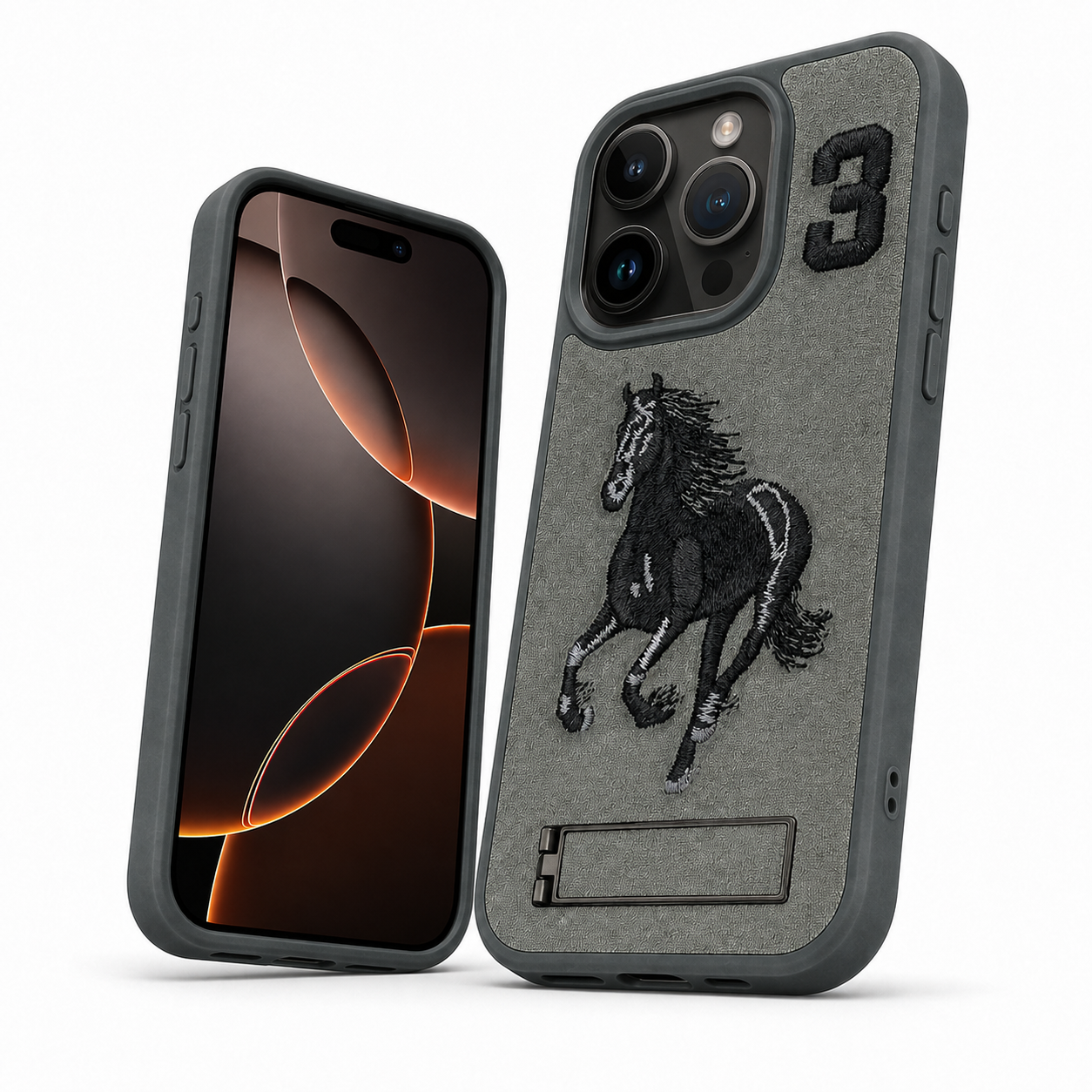 Grey horse shockproof case for Apple iPhone 12 Pro 6.1 inch