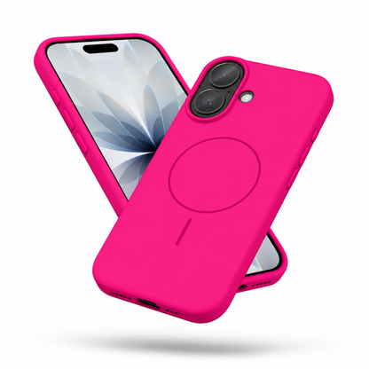 Slim Hot Pink Protective Phone Cover for Apple iPhone 17 with MagSafe support