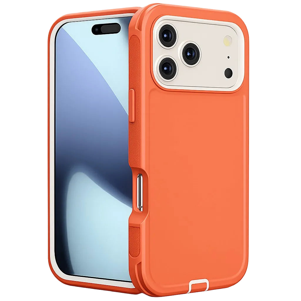 Orange Triple Protection Case for Apple iPhone 17 Pro Max with MagSafe Compatible Phone Case