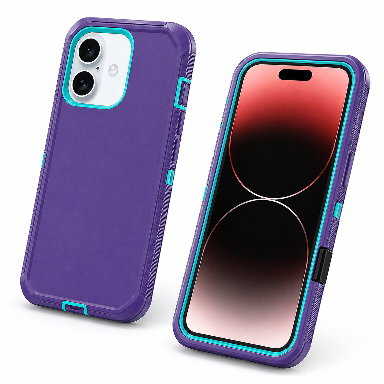 Shockproof purple iPhone 17 cover with reinforced corner protection