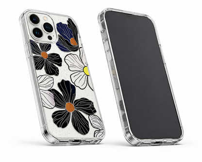 Black flower shockproof case for Apple iPhone 12 Pro 6.1 inch