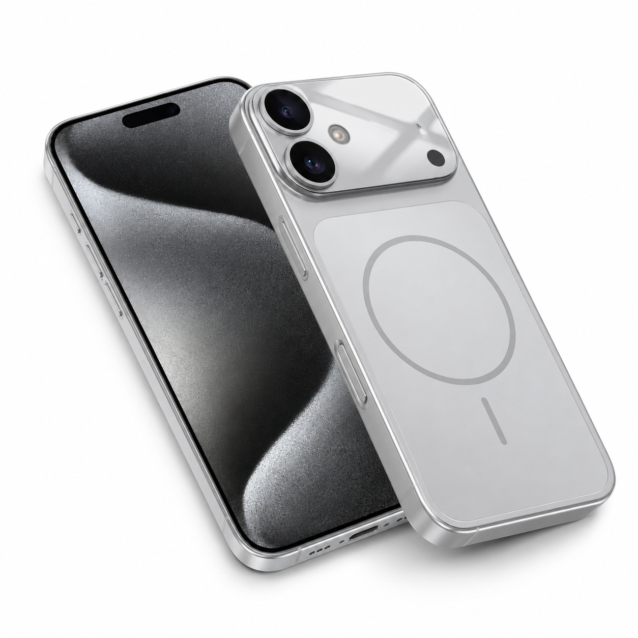 Slim Silver Smartphone Case for Apple iPhone 16 Anti-Scratch Protective Cover