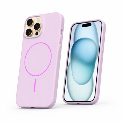 Purple silicone iPhone 12 MagSafe protective phone cover