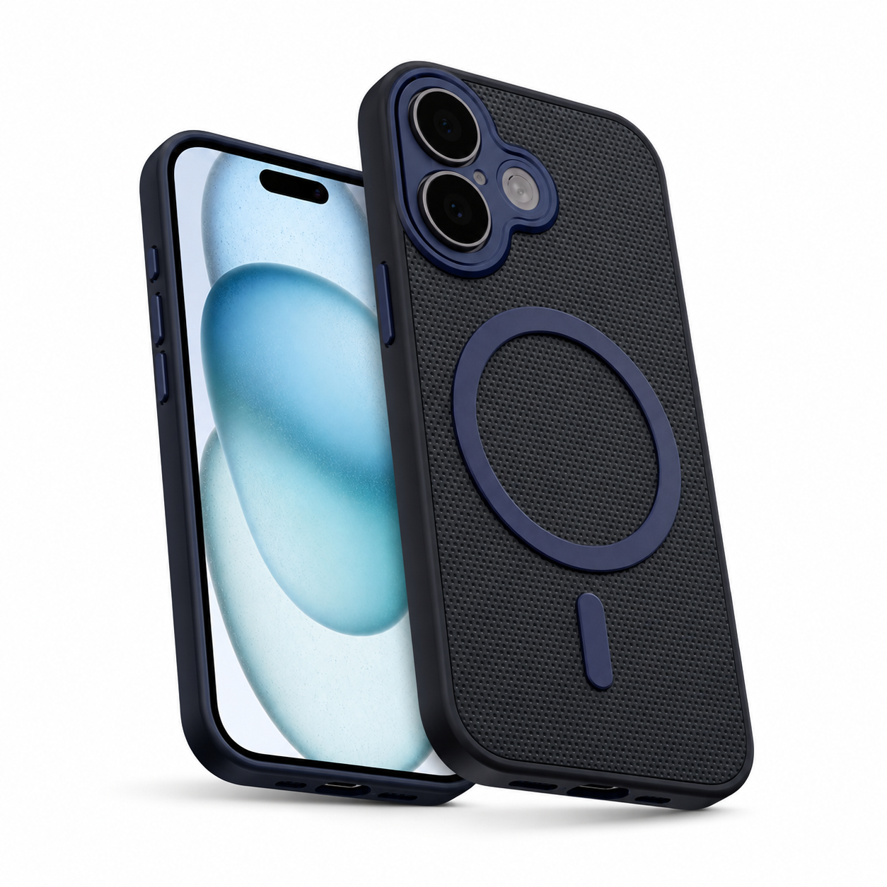 Apple iPhone 16 Blue Grip Weave Case, Military Grade Phone Cover, MagSafe Compatible Case
