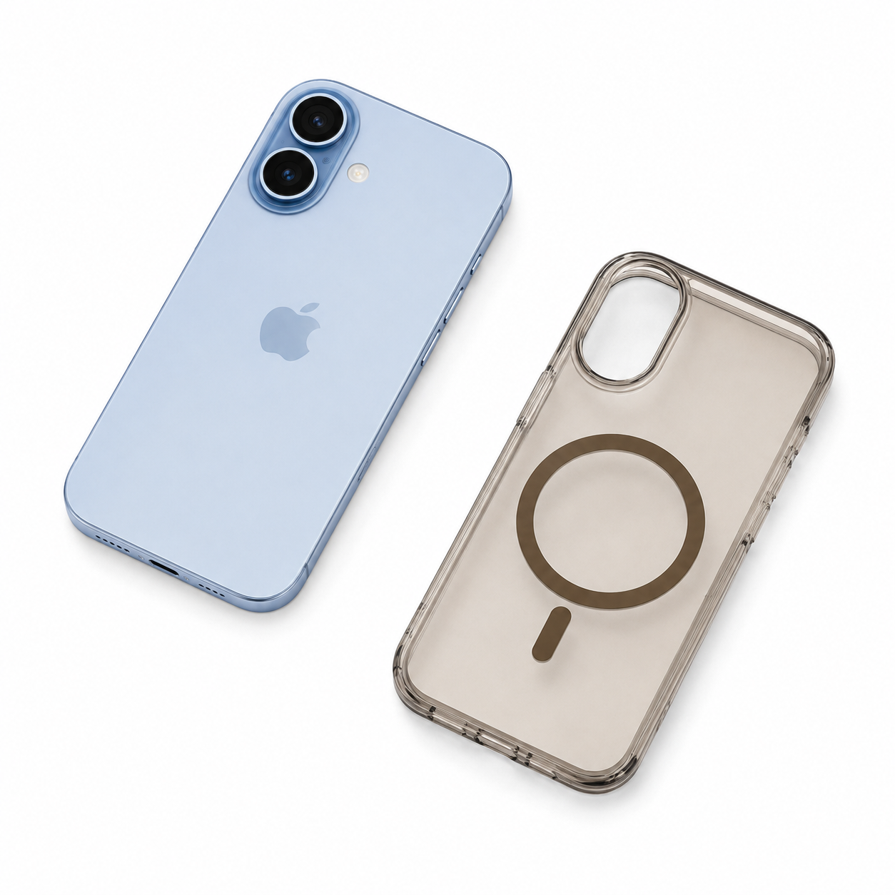 Transparent Gold Accent Phone Case Apple iPhone 17 MagSafe compatible protective case