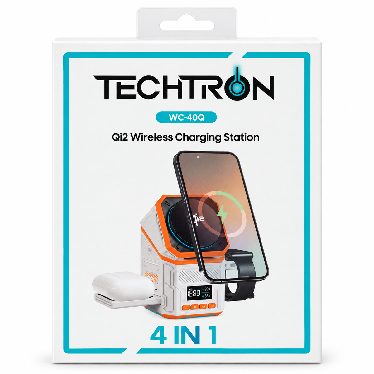 WC-40Q Qi2 4-in-1 wireless charging station