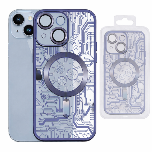 Clear MagSafe Compatible Phone Case – Midnight Blue Board MagSafe Slim Protective Cover with Wireless Charging Compatibility