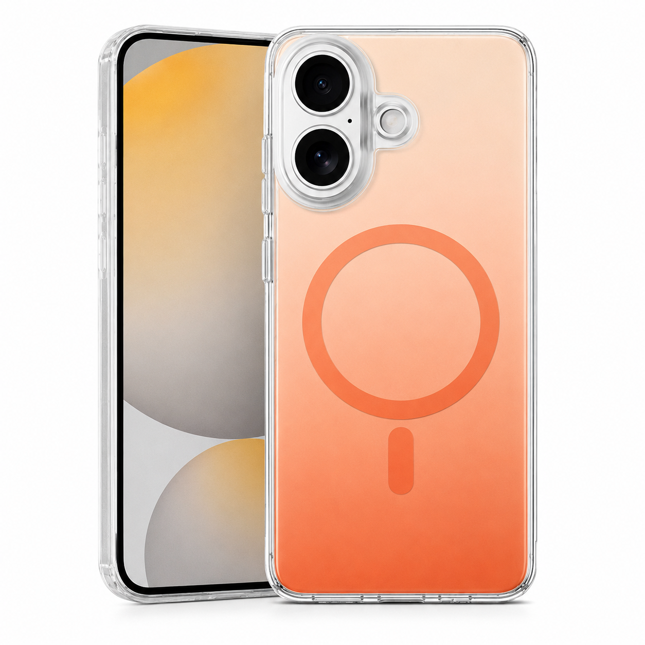 MagSafe Gradient Case Apple iPhone 17 Orange, iPhone 17 Case, Shockproof Phone Case, Protective Mobile Cover