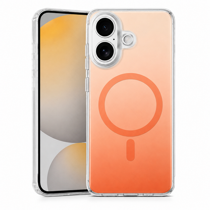 MagSafe Gradient Case Apple iPhone 17 Orange, iPhone 17 Case, Shockproof Phone Case, Protective Mobile Cover