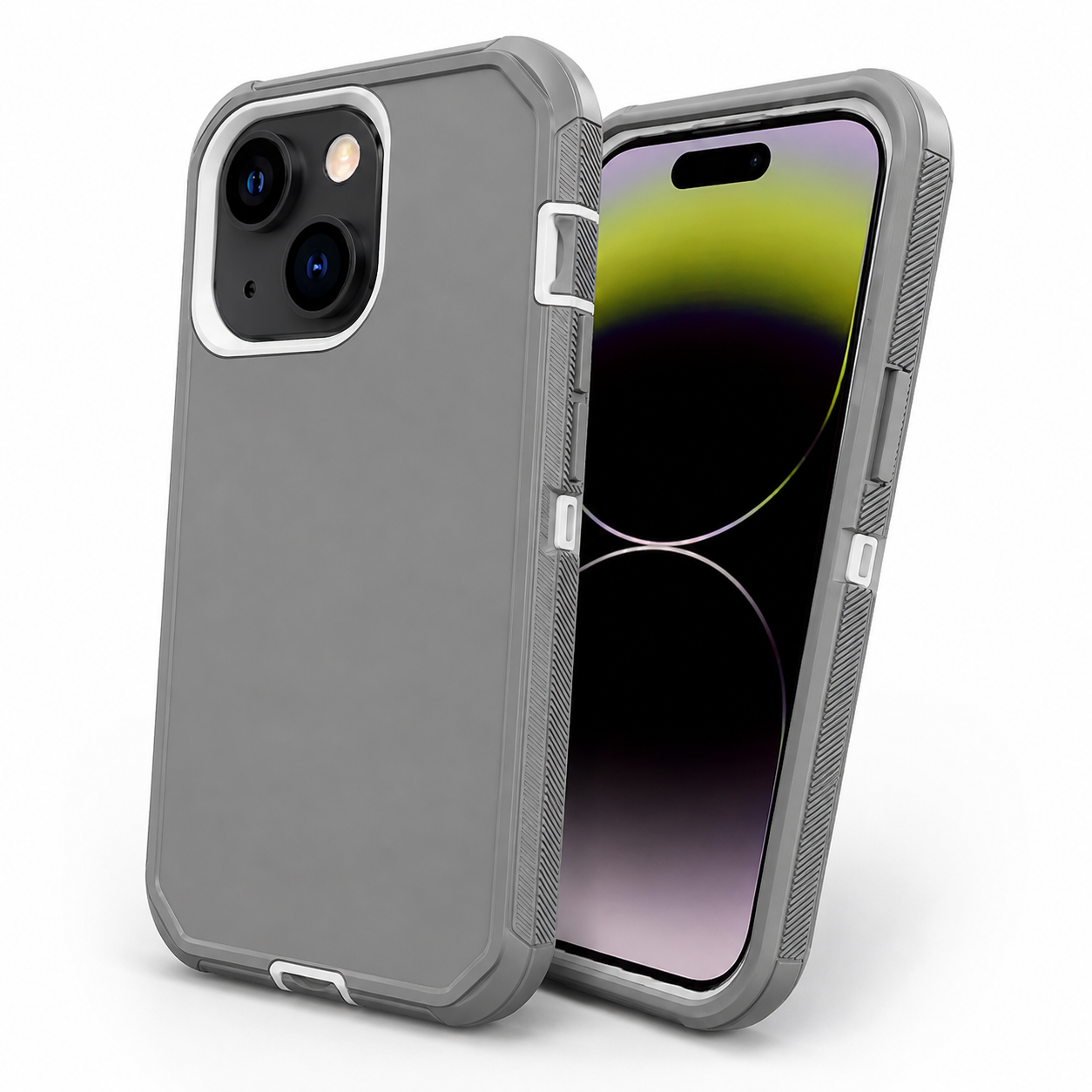 Triple Protection Case for Apple iPhone 15 - Grey