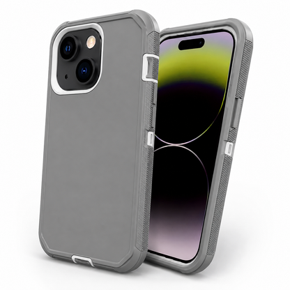 Triple Protection Case for Apple iPhone 15 - Grey