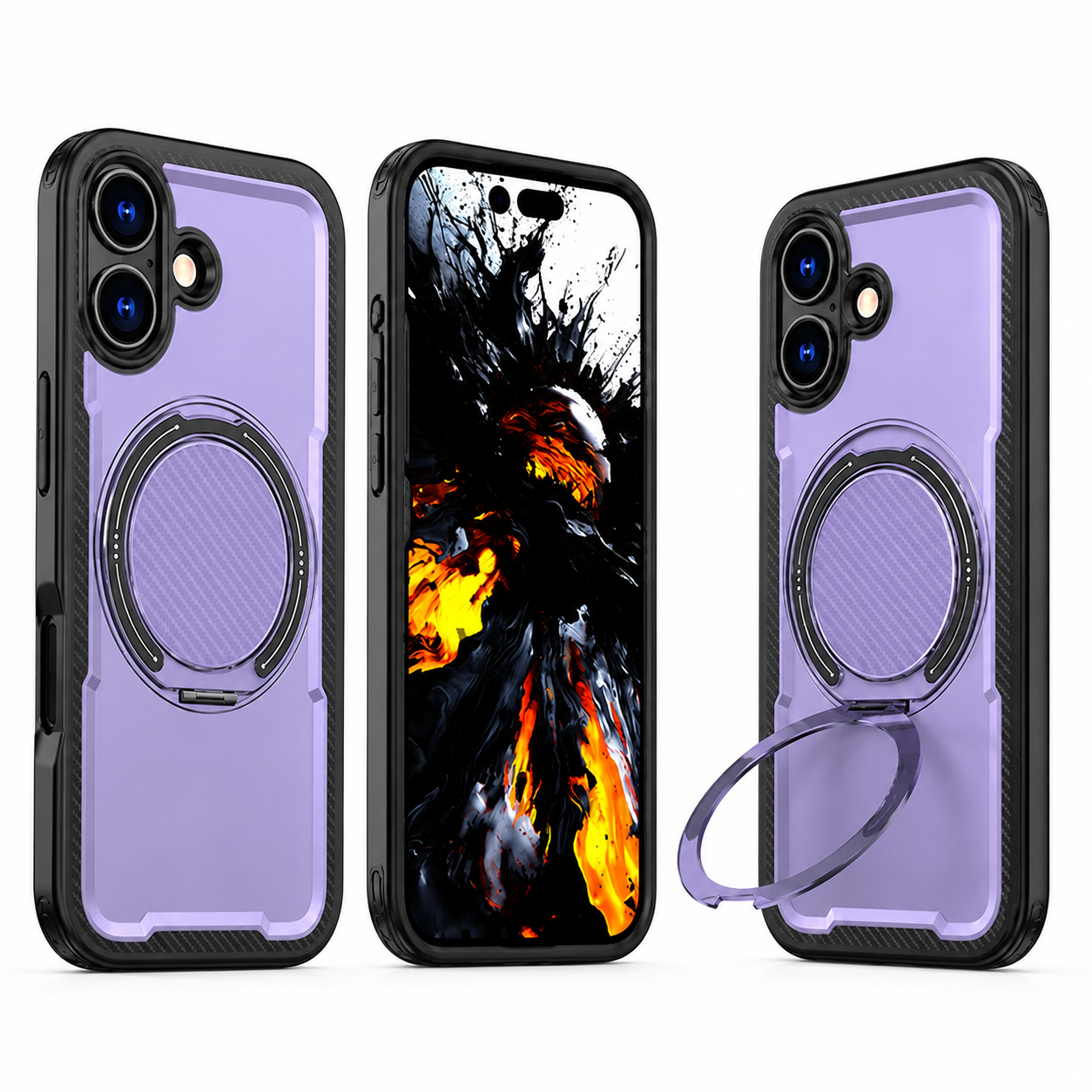 Slim Purple MagSafe Case Wireless Charging Compatible Protective Phone Cover