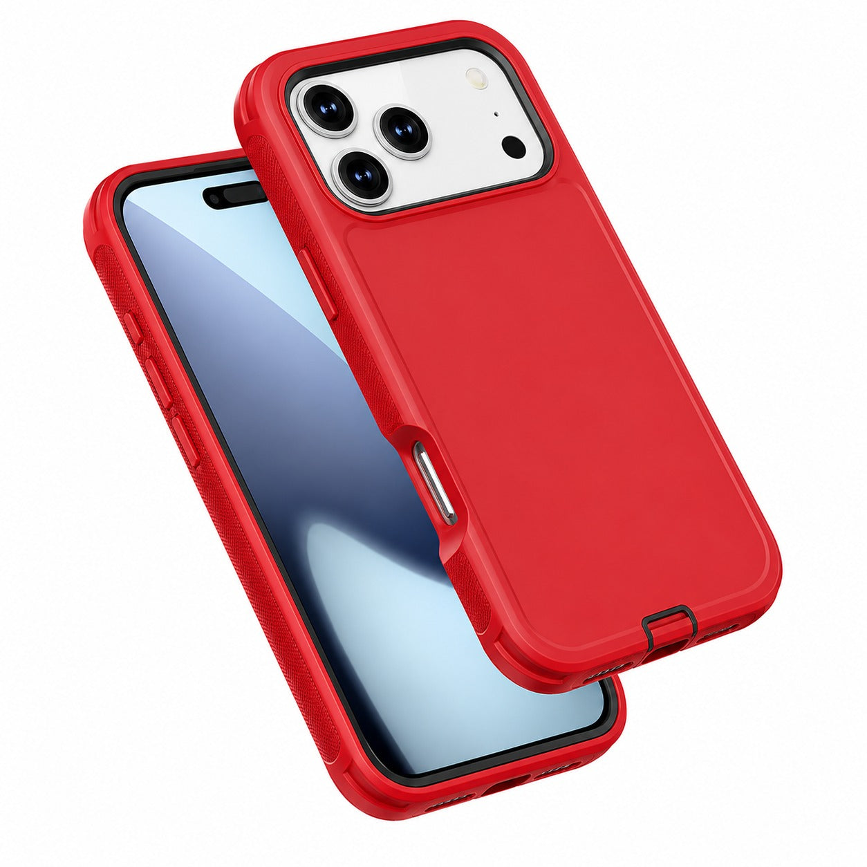 Shockproof Red Phone Case, Protective Smartphone Case, Heavy Duty Phone Case, Durable Mobile Cover