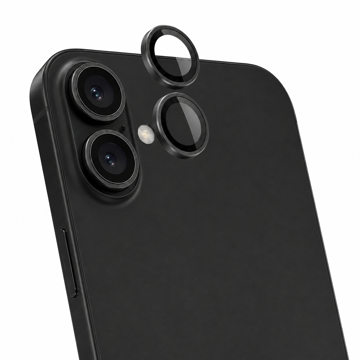 Black iPhone 17 camera lens protector