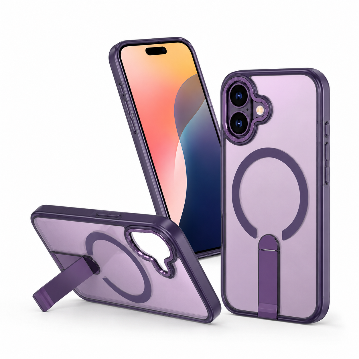 Premium Purple Phone Case, MagSafe iPhone 16 Cover, Shockproof Protective Mobile Case, Slim Designer Smartphone Cover