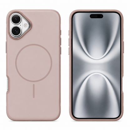 MagSafe Glam Case Apple iPhone 16– Rose Gold with shockproof phone case design and wireless charging compatible cover