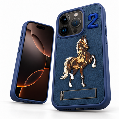 Blue horse shockproof case for Apple iPhone 12 Pro 6.1 inch