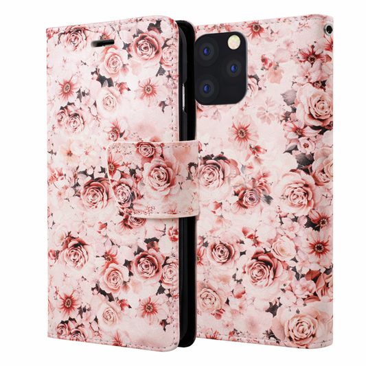 Wallet Phone Case – Peach Floral Cover