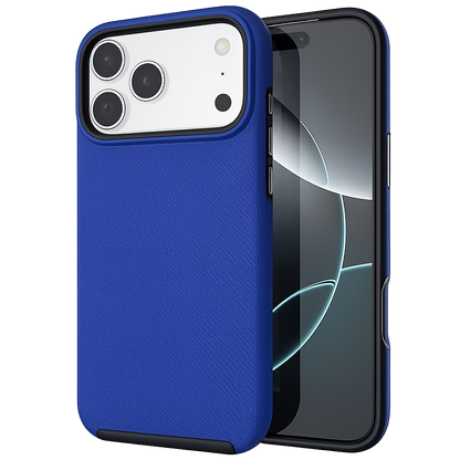 Navy iPhone 17 Pro Case, Dotted Comm Case, MagSafe Phone Case, Protective Phone Cover, Shockproof Mobile Case
