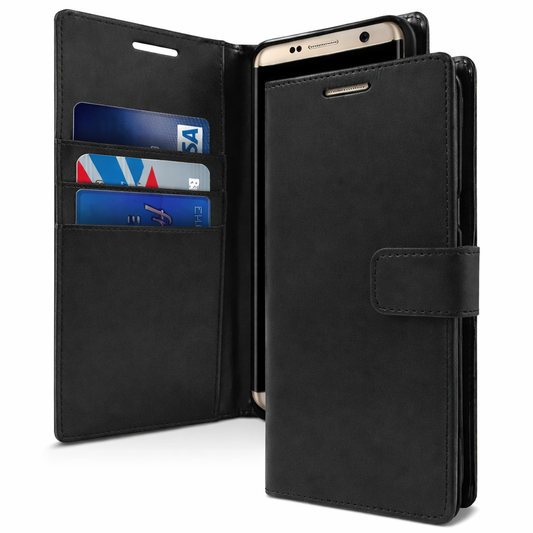 Multi-Card Wallet Phone Case – Black BlueMoon Diary Cover