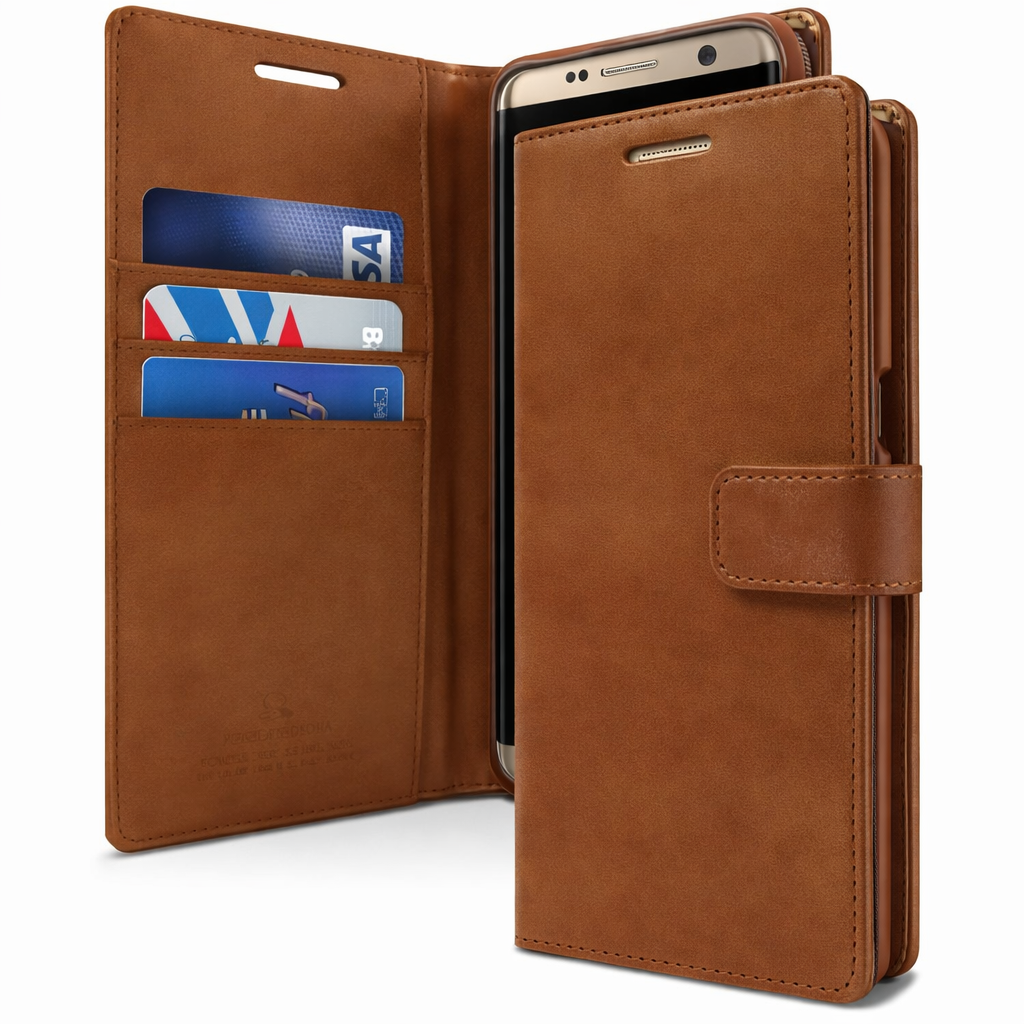 Multi-Card Wallet Phone Case – Brown BlueMoon Diary Cover