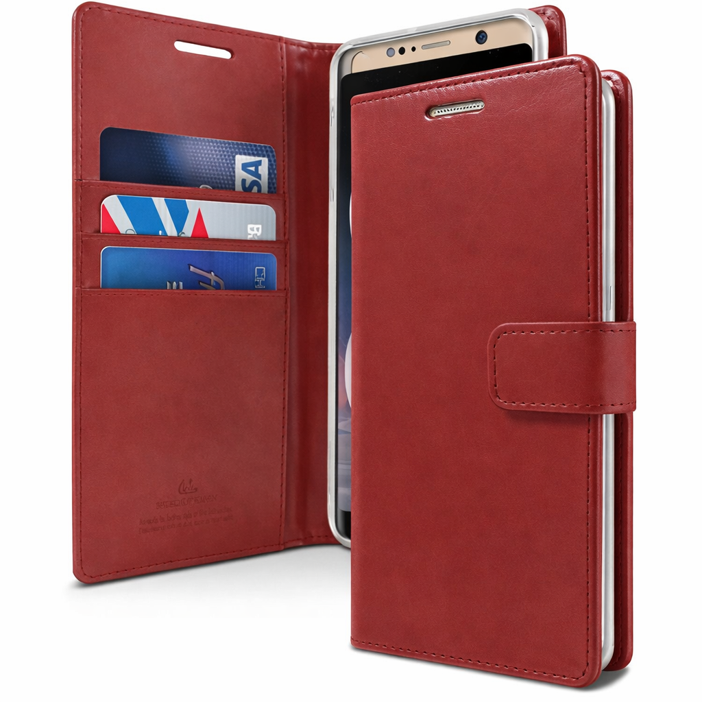 Multi-Card Wallet Phone Case – Wine BlueMoon Diary Cover