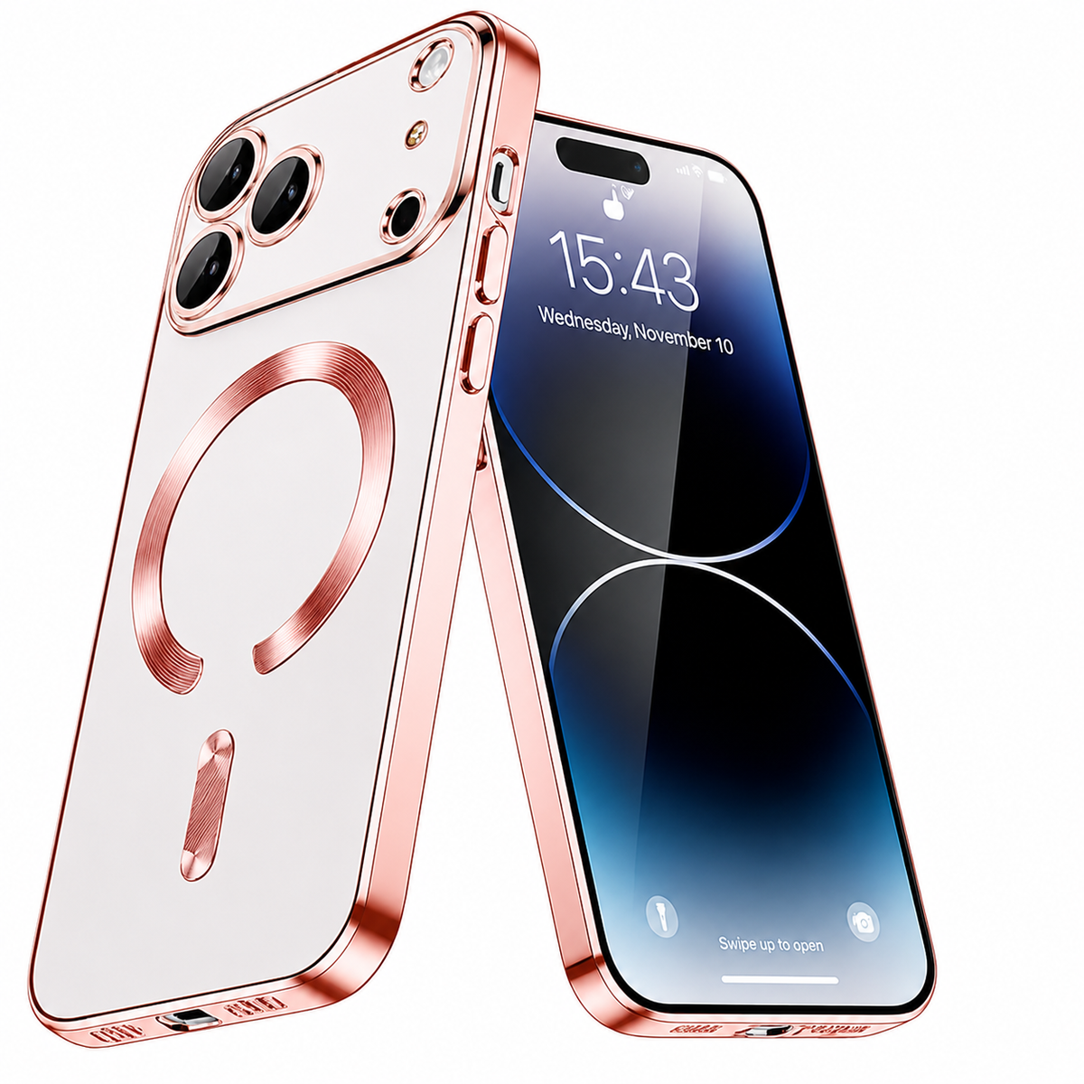 Rose Gold Electro Matt MagSafe Case for Apple iPhone 18 Pro Max Shockproof Phone Case