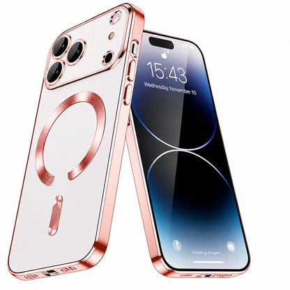 Rose Gold Electro Matt MagSafe Case for Apple iPhone 18 Pro Max Shockproof Phone Case