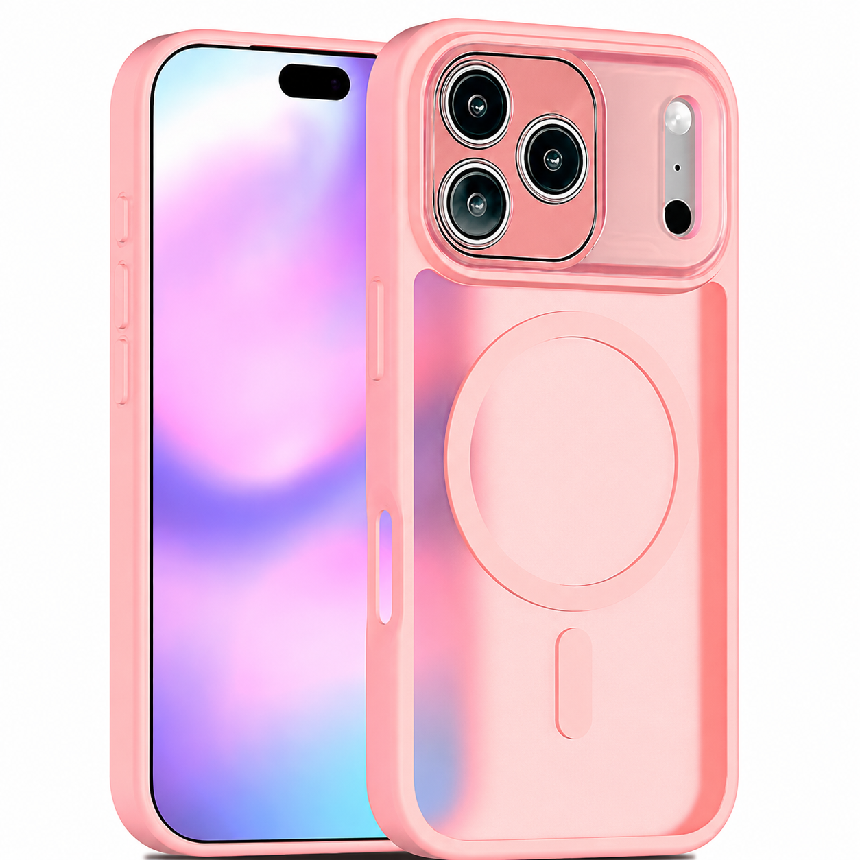 Rose Gold iPhone 17 Pro Max Case, Matt Rubberized MagSafe Case, Protective Phone Cover.
