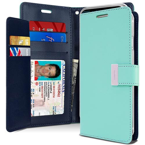 Multi-Card Wallet Phone Case – Teal Rich Diary Mercury Cover