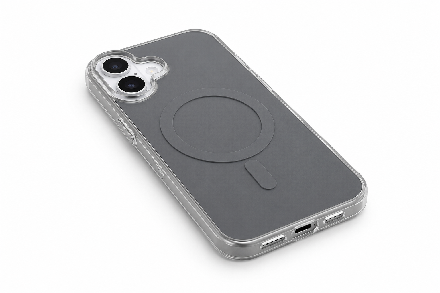 Grey iPhone 17 Protective Phone Case with MagSafe Charging Support