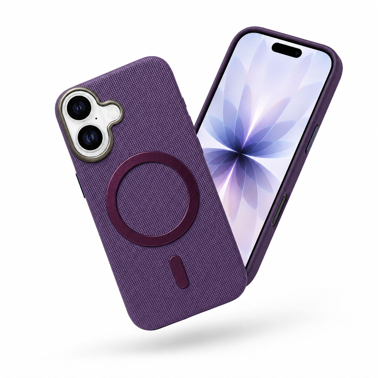 Apple iPhone 17 Purple Case, MagSafe Phone Case, Cell Phone Case, Protective Smartphone Case, Premium Fabric Cover